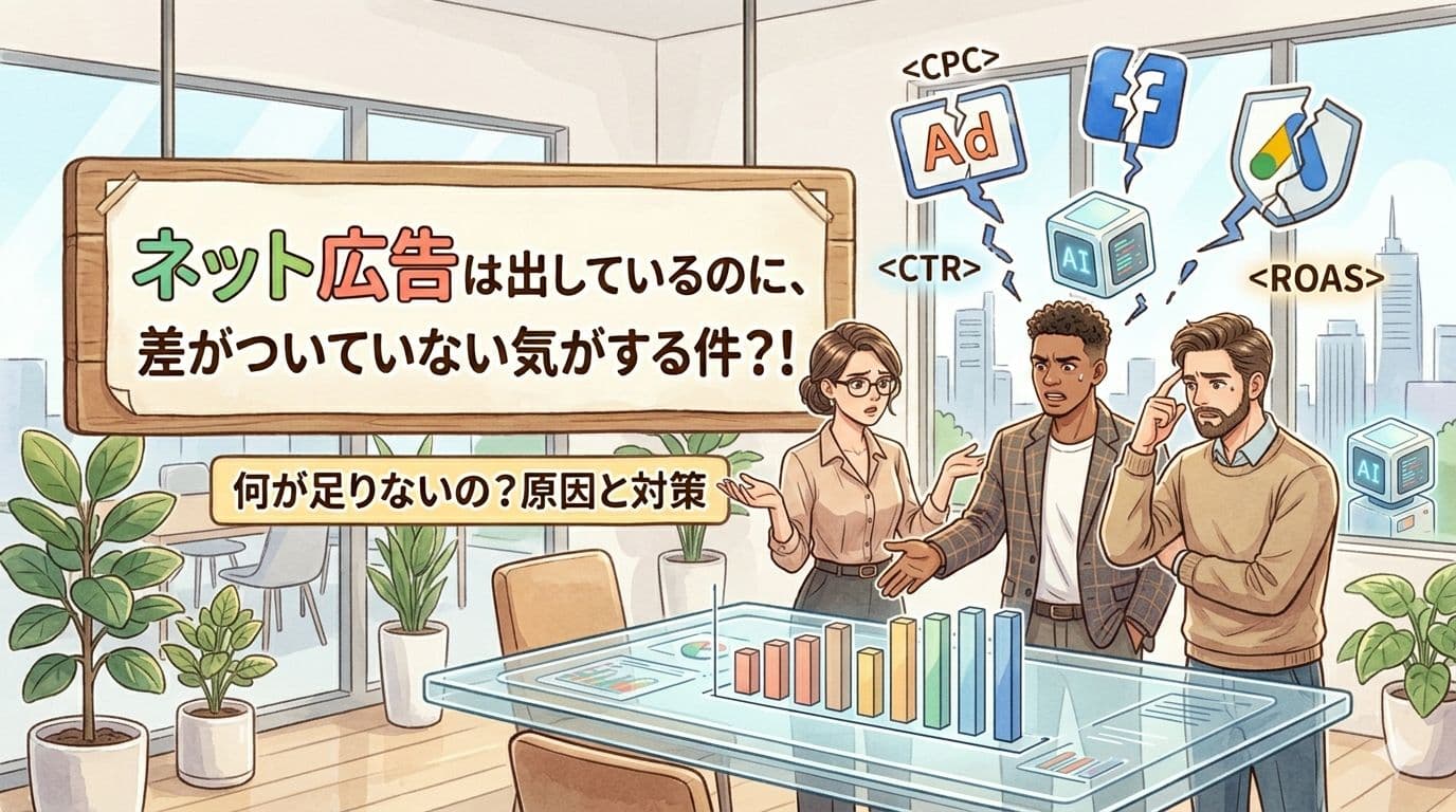 ネット広告は出しているのに、差がついていない気がする件？！