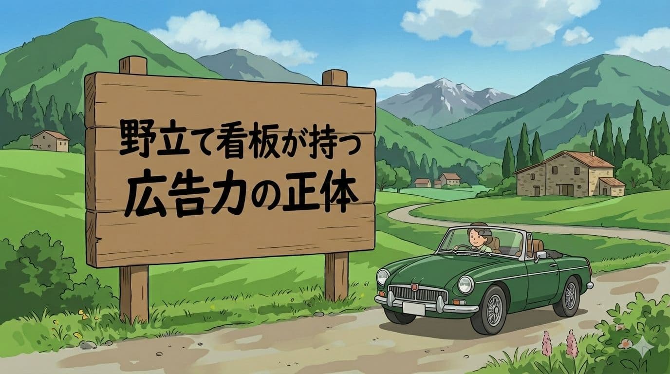通り過ぎるだけで効いている ― 野立て看板が持つ広告力の正体